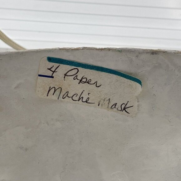 Masquerade Paper Mache Mask Hand Painted Peking Beijing Opera Green Red Chinese - Picture 6 of 14